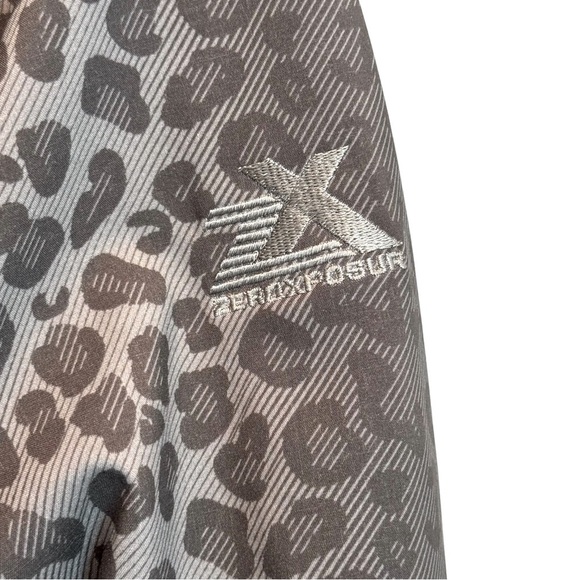 ZeroXposur Size M Black/Gray Leopard Print Fleece Lined Hooded Jacket EUC - Picture 6 of 8